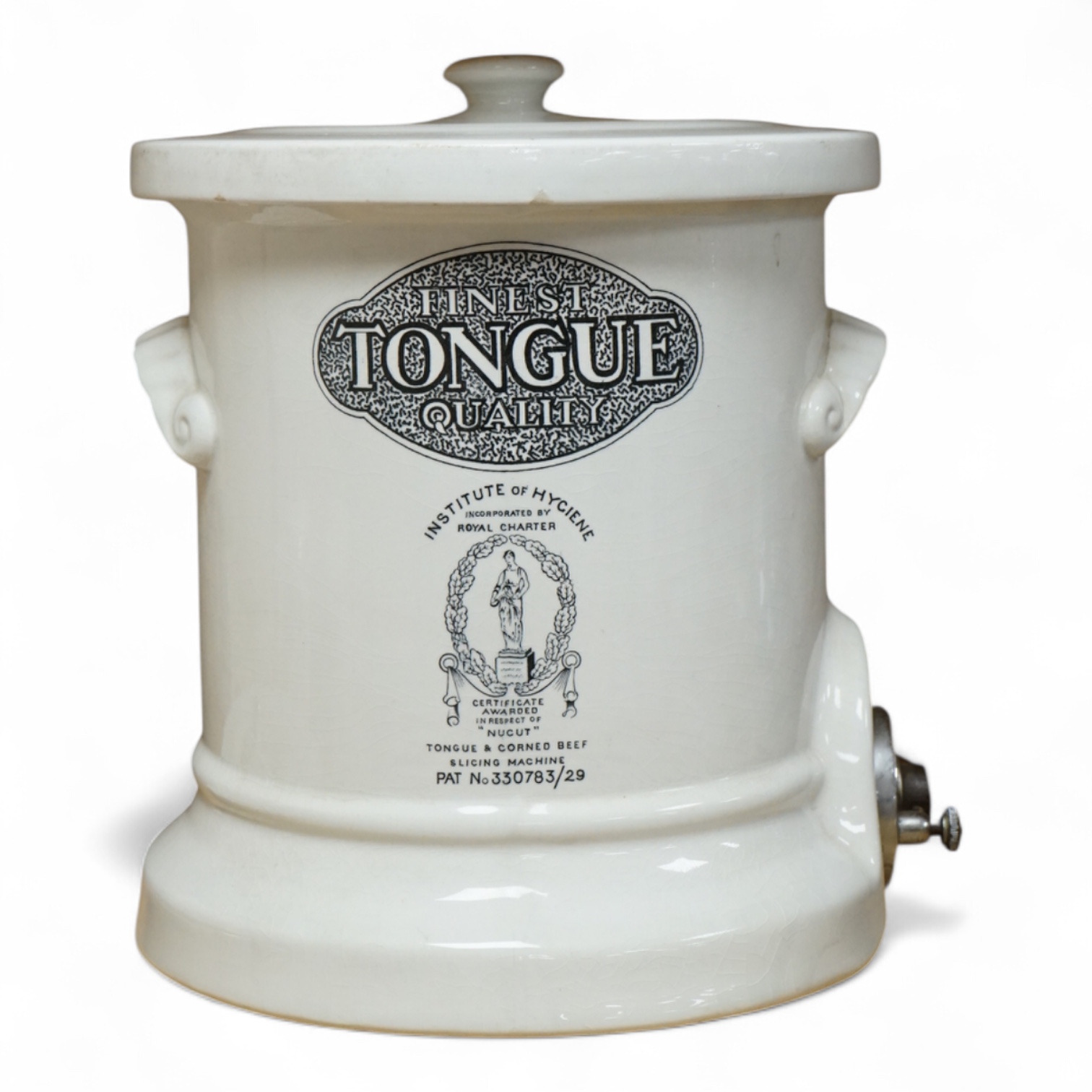 A Victorian Nucut Finest 'Tongue' and Corned Beef slicing machine, 25cm